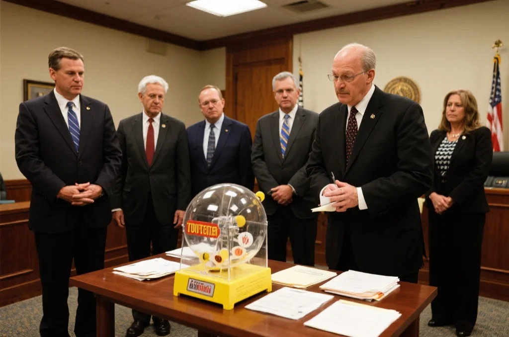 公证人员监督大乐透开奖过程